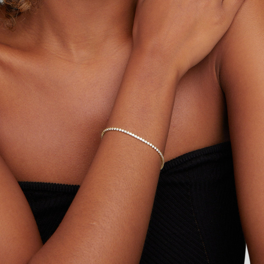 Bracelet de tennis classique en argent