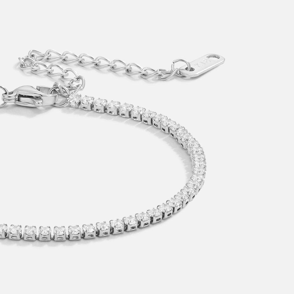Bracelet de tennis classique en argent