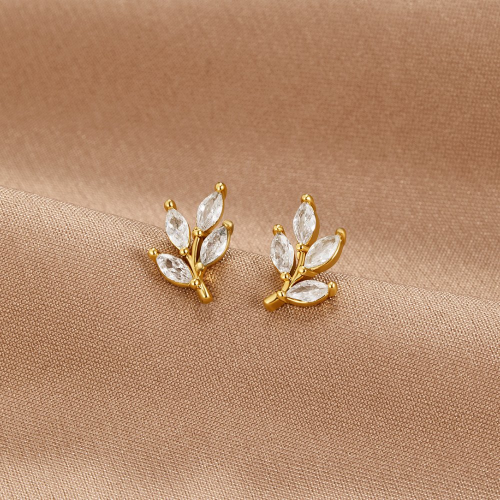 Puces d'oreilles feuille Louisa