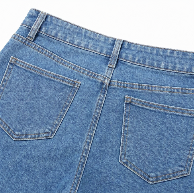 Jean Évasé Femme Curvella – Taille Haute, Coupe Sculptante