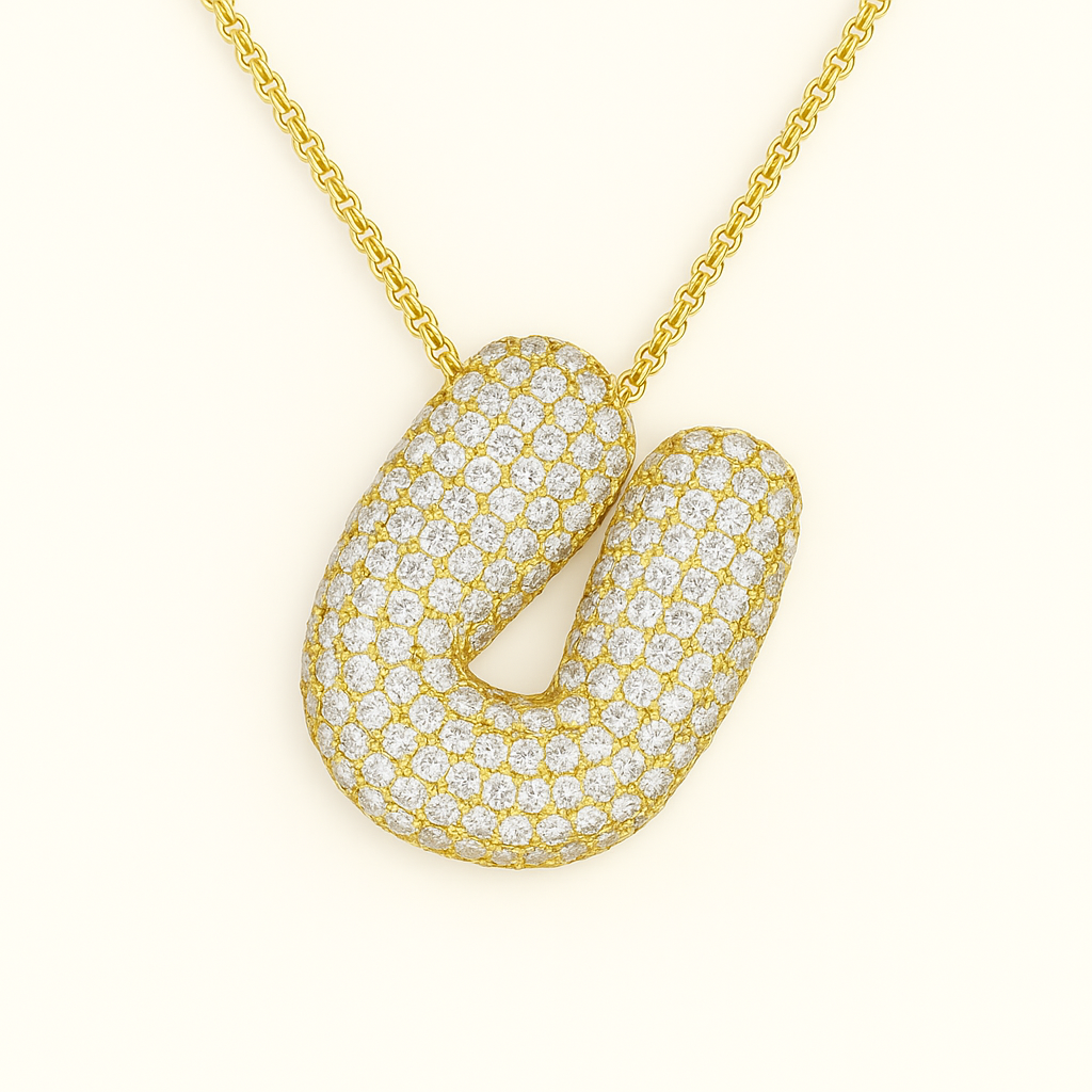 Collier initiales dorées