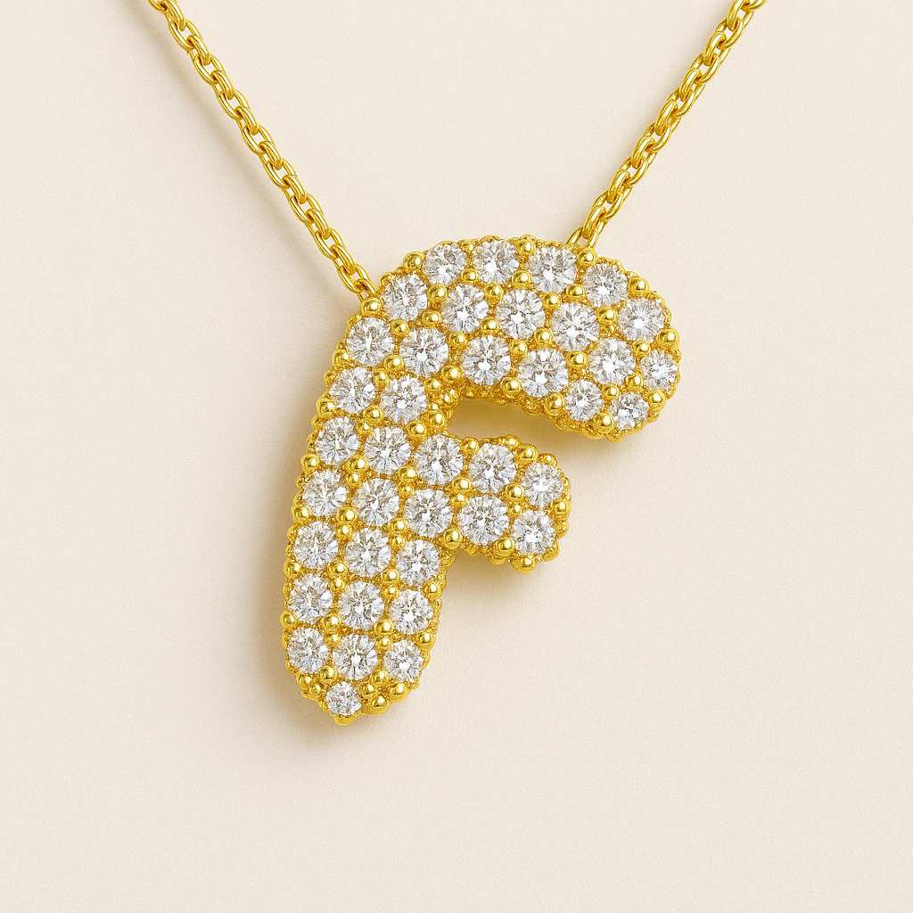 Collier initiales dorées