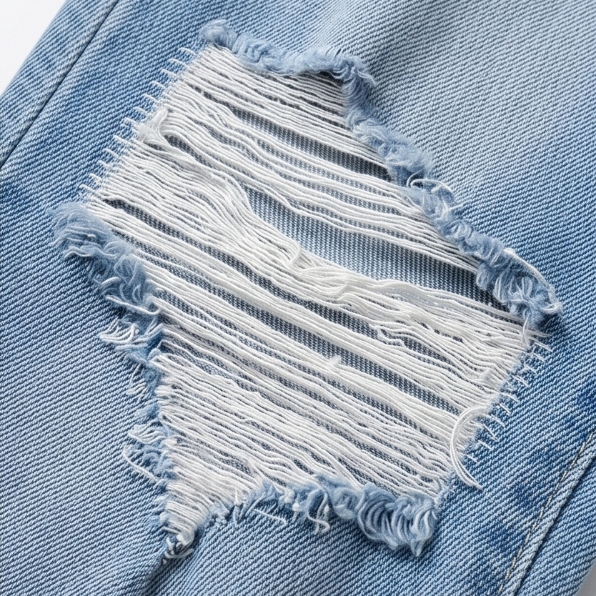 Jean Évasé Femme Denara – Déchiré, Taille Haute