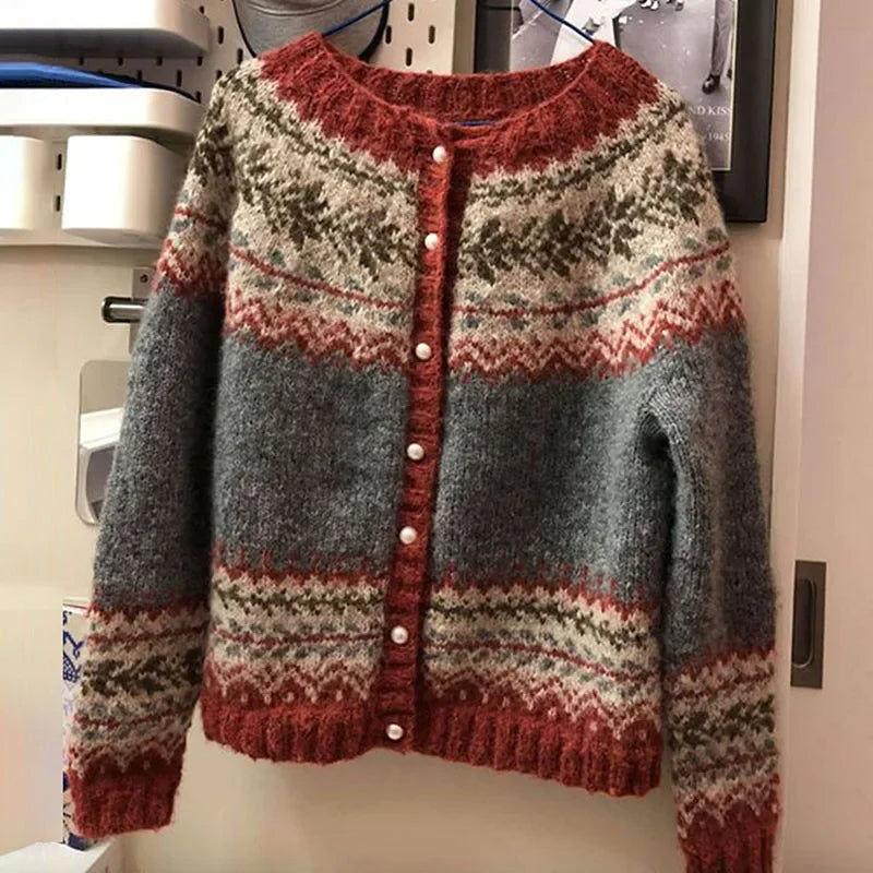 Atasha | Cardigan Islandais Vintage
