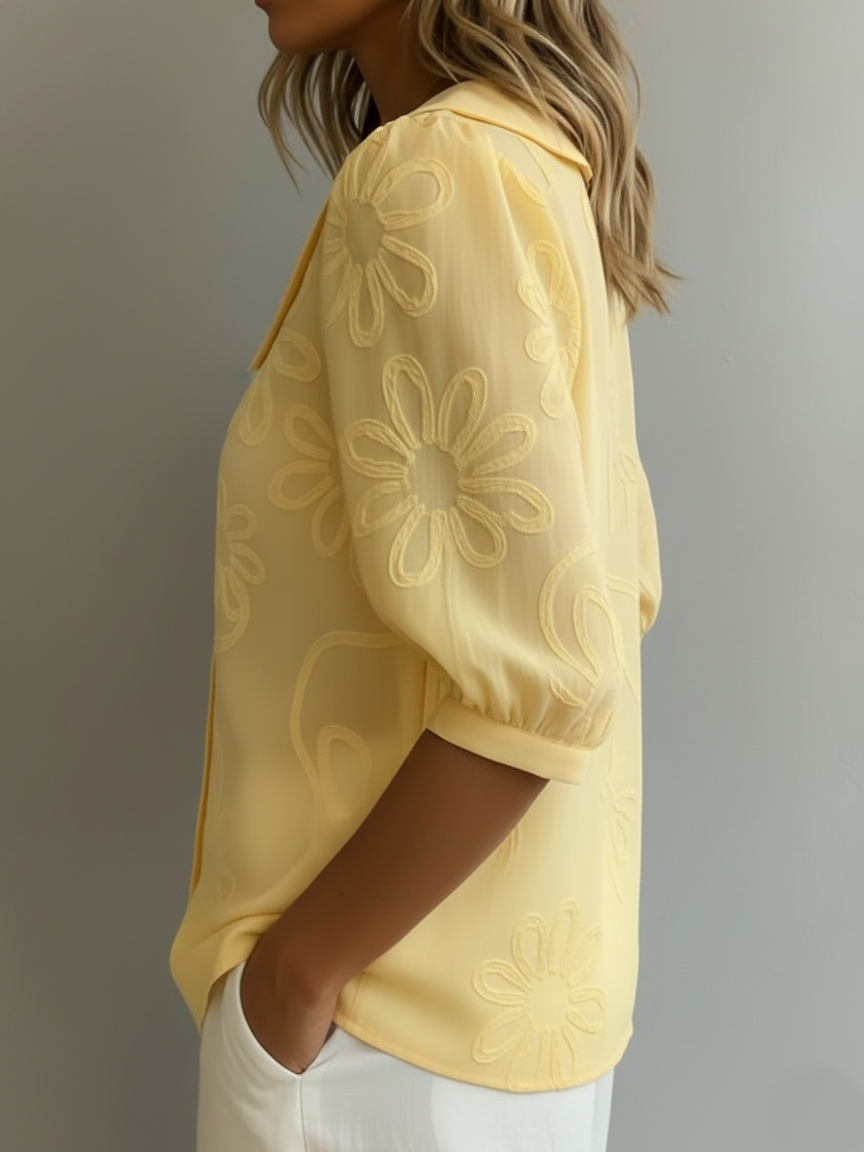 Aurélie - Blouse légère à fleurs élégance naturelle