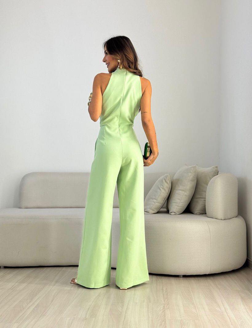 Nexellea - Combinaison Femme Fluide Élégante Taille Marquée Style Chic Soirée