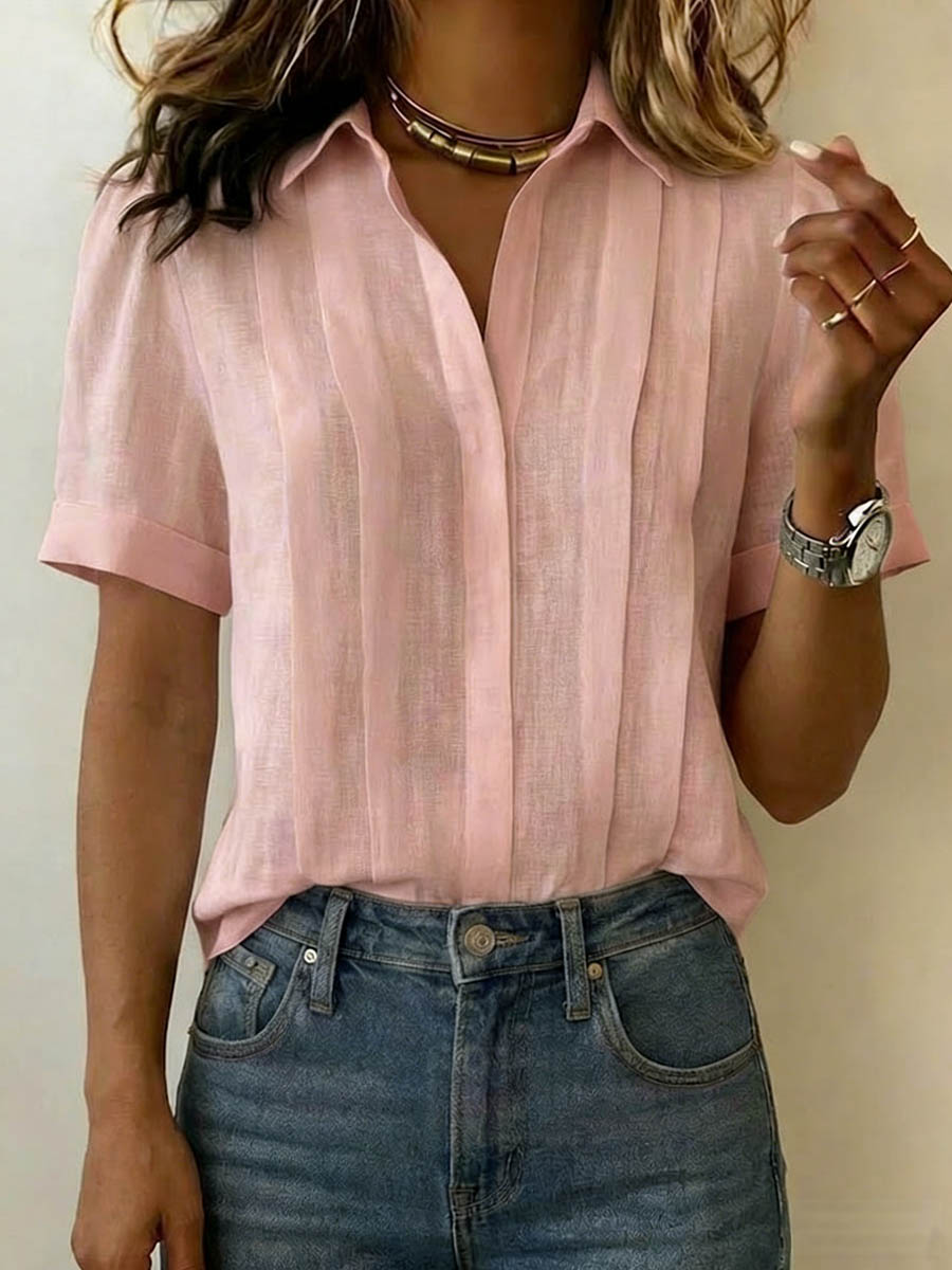 Ionea - Chemise à manches courtes avec fermeture à boutons