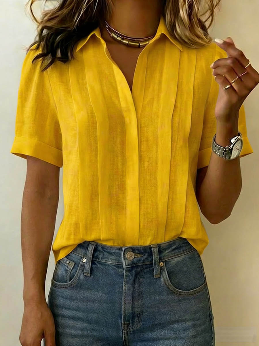 Ionea - Chemise à manches courtes avec fermeture à boutons