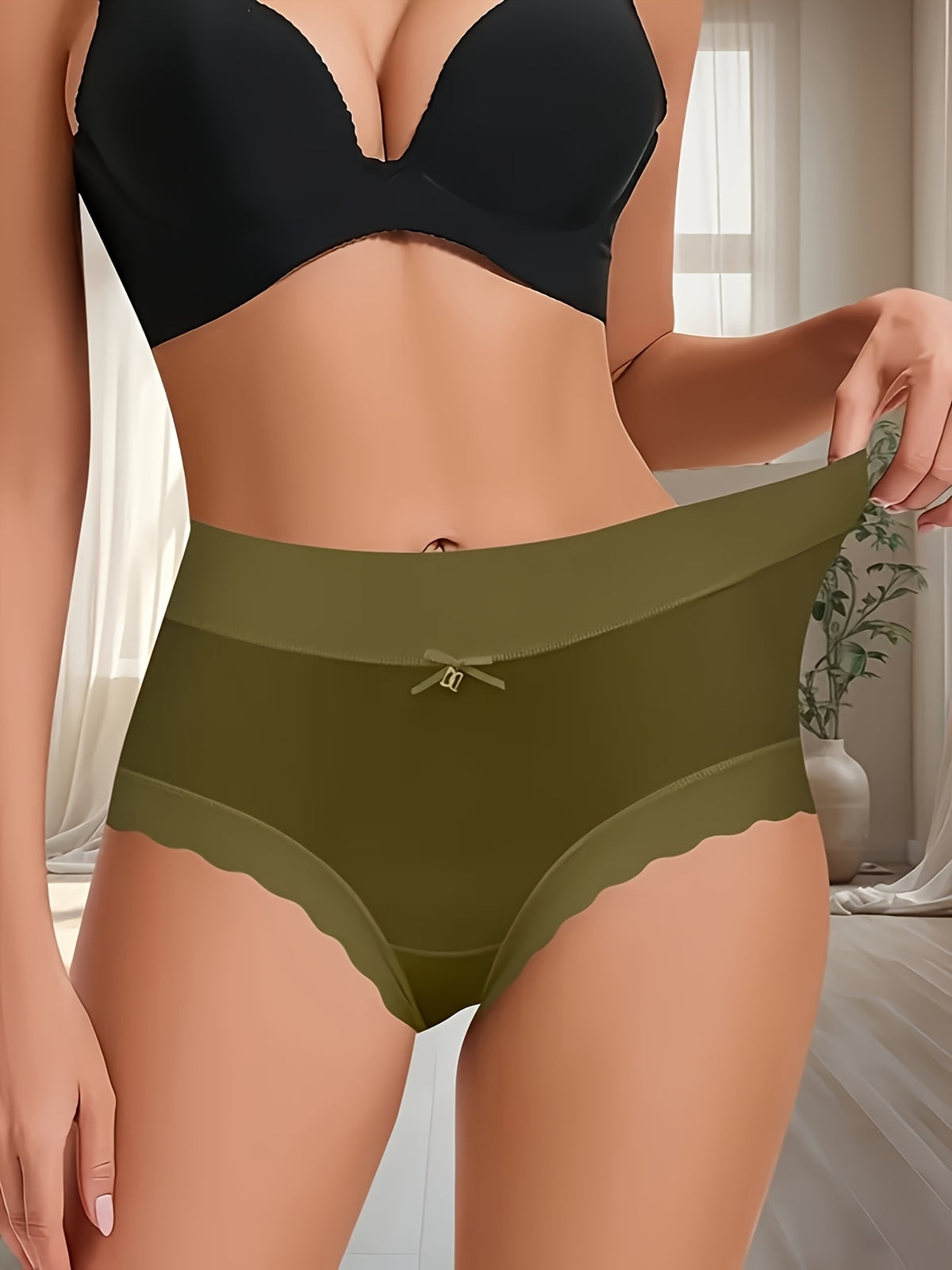 SOFIA™ | Pack de 4 Culottes Satinées Taille Haute