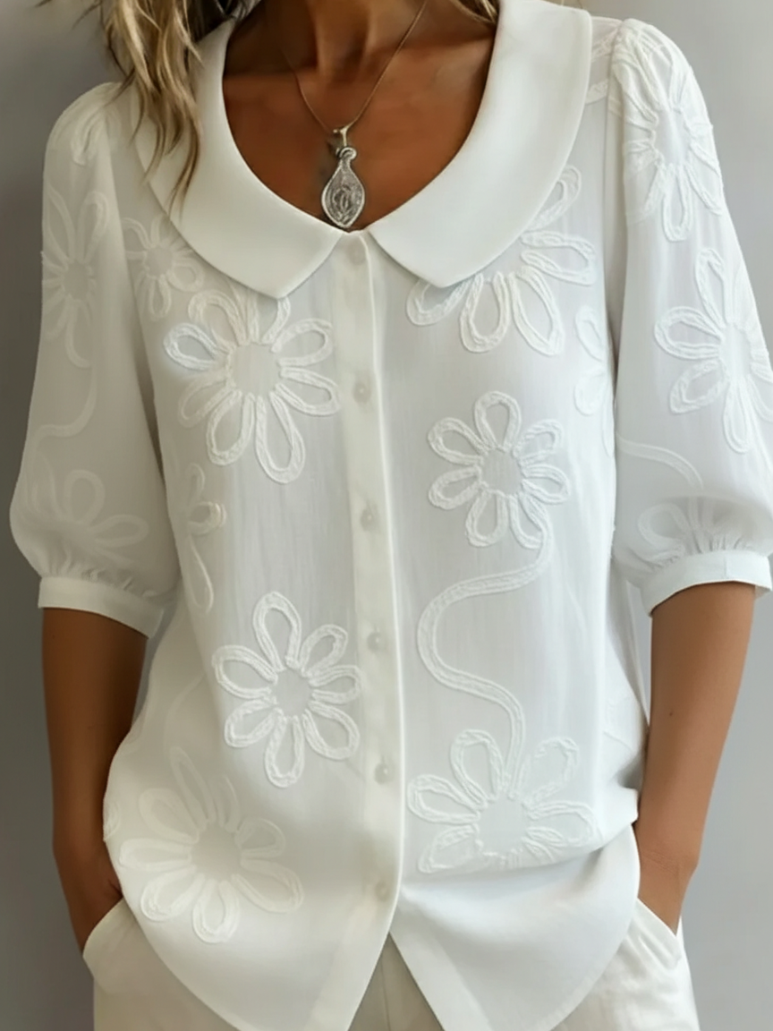 Aurélie - Blouse légère à fleurs élégance naturelle