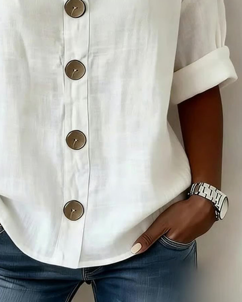 Pavixa - Blouse Femme Légère Boutonnée Coupe Fluide Pour Été
