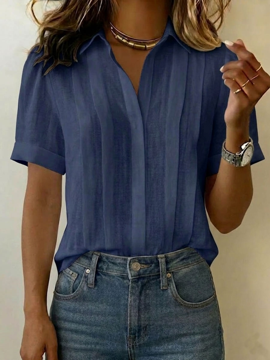 Ionea - Chemise à manches courtes avec fermeture à boutons