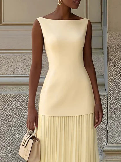 Micaela - Robe longue plissée de design
