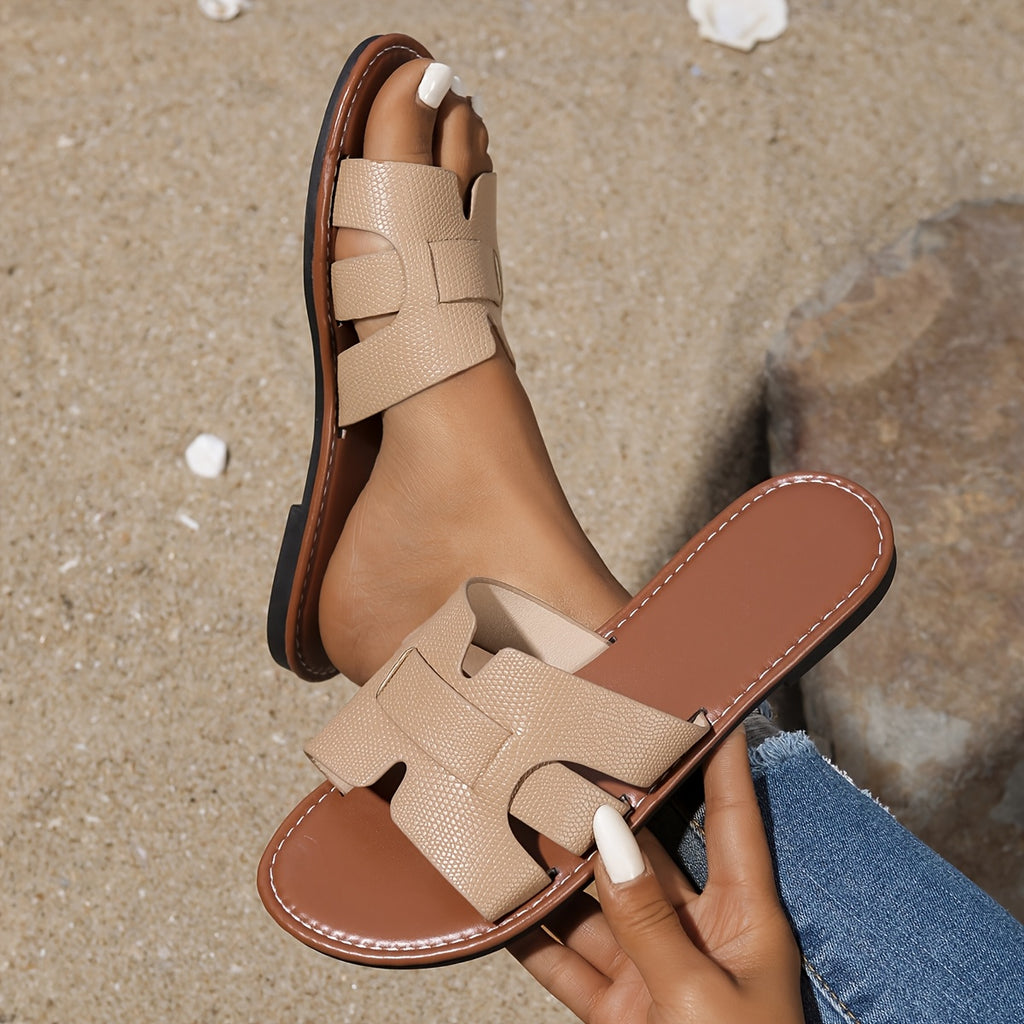 Sandales Plates Élégantes à Bride Unique pour Femme
