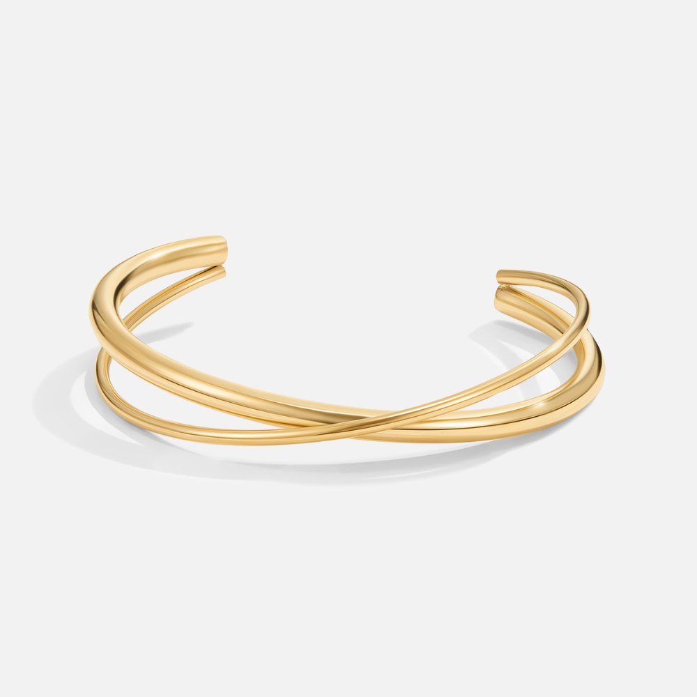 Bracelet torsadé en or et jade