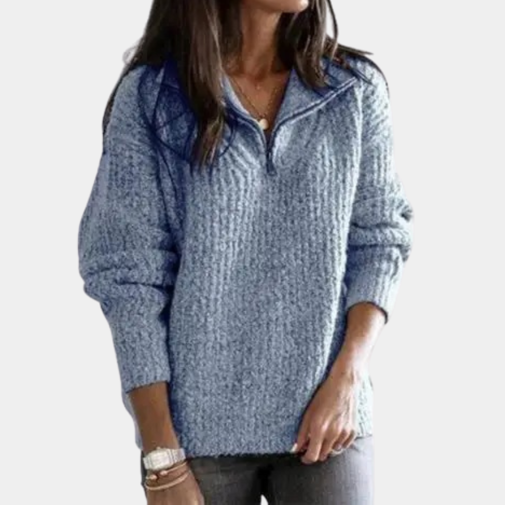 Evelien | Pull pour femmes avec demi-zip