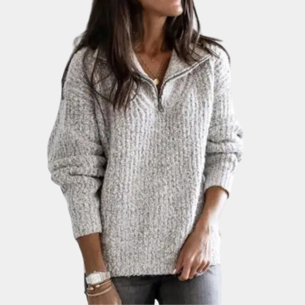 Evelien | Pull pour femmes avec demi-zip