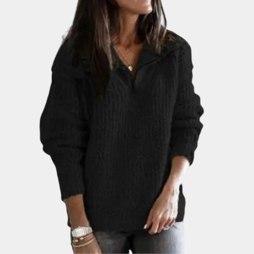 Evelien | Pull pour femmes avec demi-zip