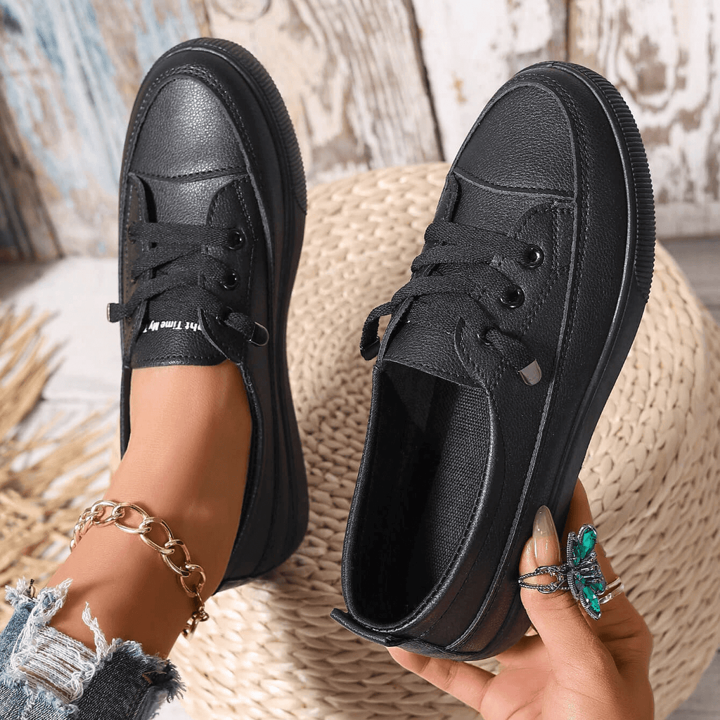 Chaussures Orthopédiques en Cuir à Lacets – Confort et Élégance
