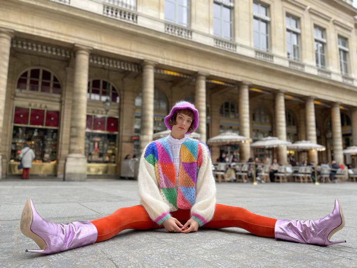 Femke | Pull en laine tricoté coloré