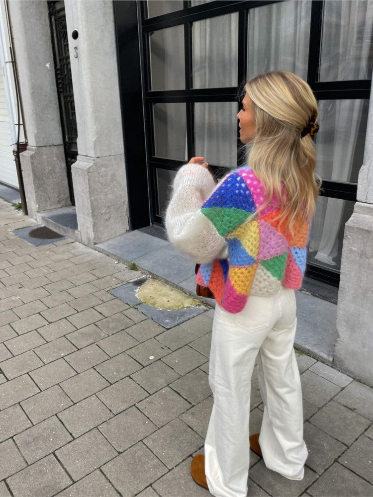 Femke | Pull en laine tricoté coloré