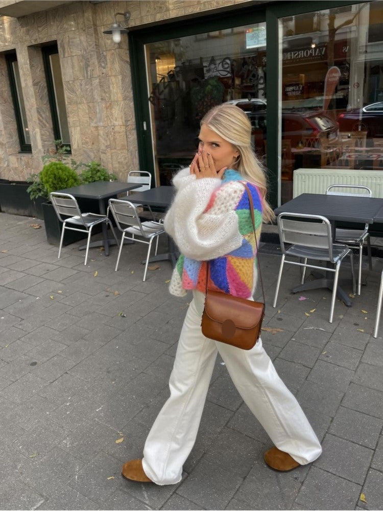Femke | Pull en laine tricoté coloré