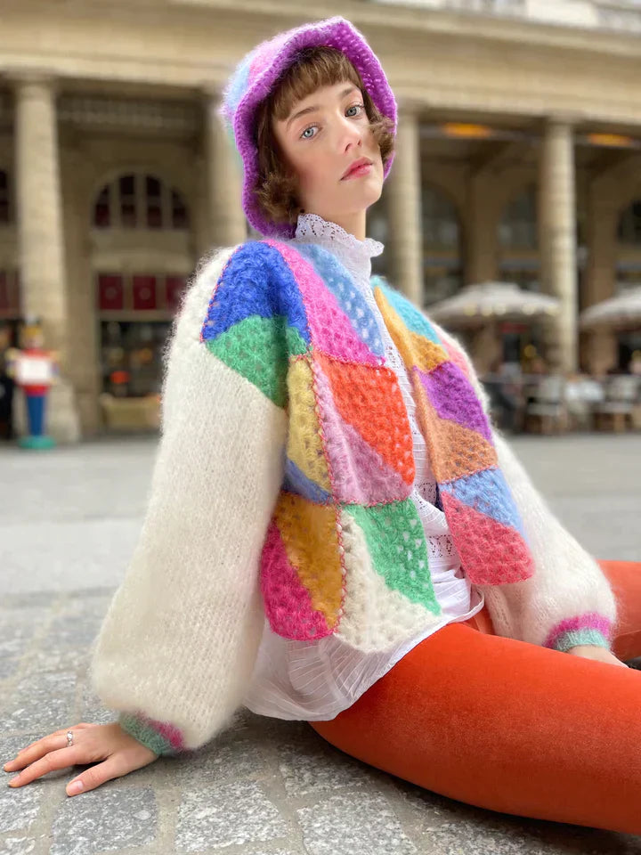 Femke | Pull en laine tricoté coloré