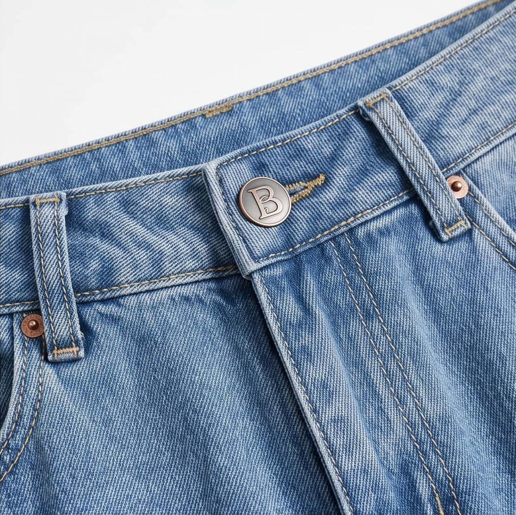 Jean Large Femme Blomara – Bleu Clair, Imprimé Floral