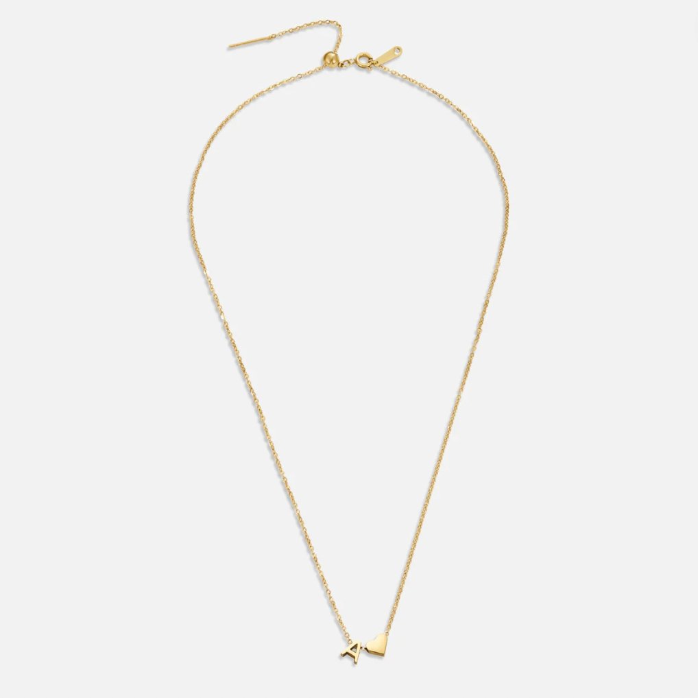 Collier Cœur et Lettre Original en Or