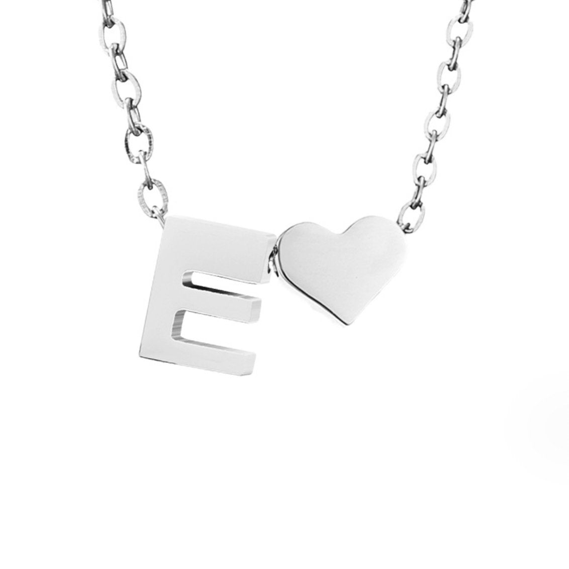 Collier Cœur & Initiale en Argent
