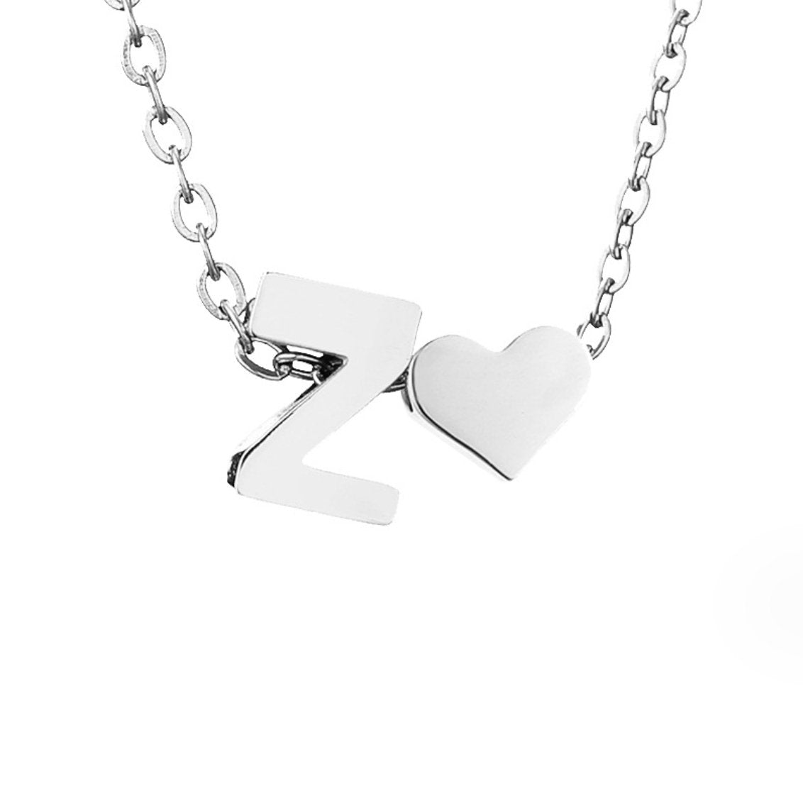 Collier Cœur & Initiale en Argent