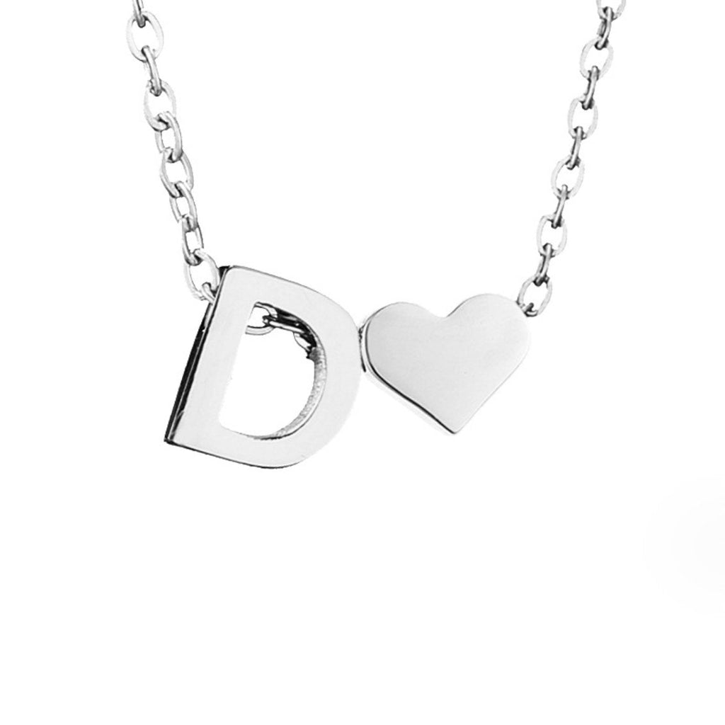Collier Cœur & Initiale en Argent