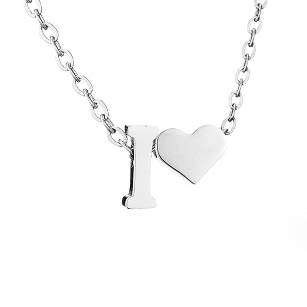 Collier Cœur & Initiale en Argent
