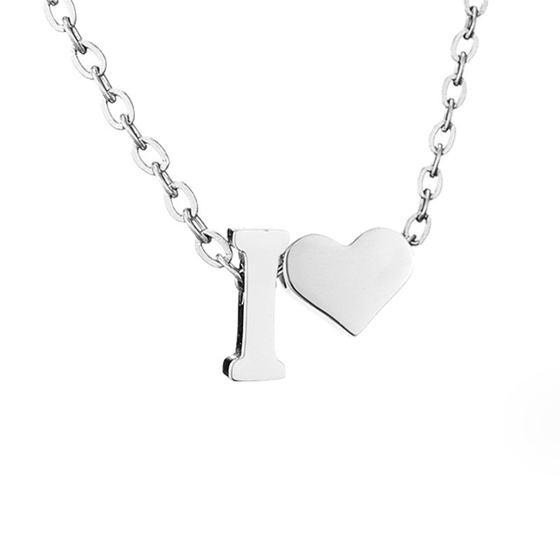 Collier Cœur & Initiale en Argent