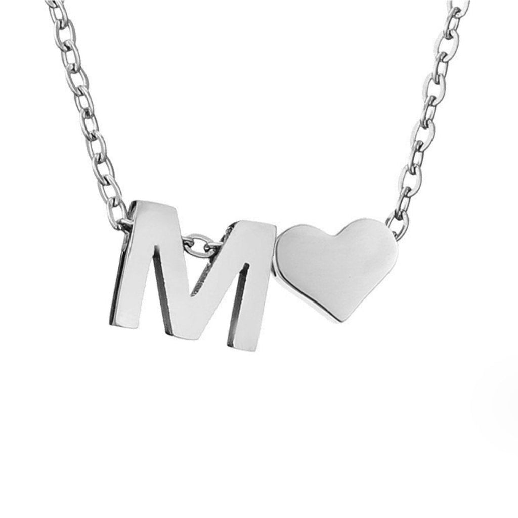 Collier Cœur & Initiale en Argent