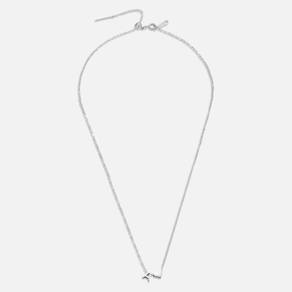 Collier Cœur & Initiale en Argent
