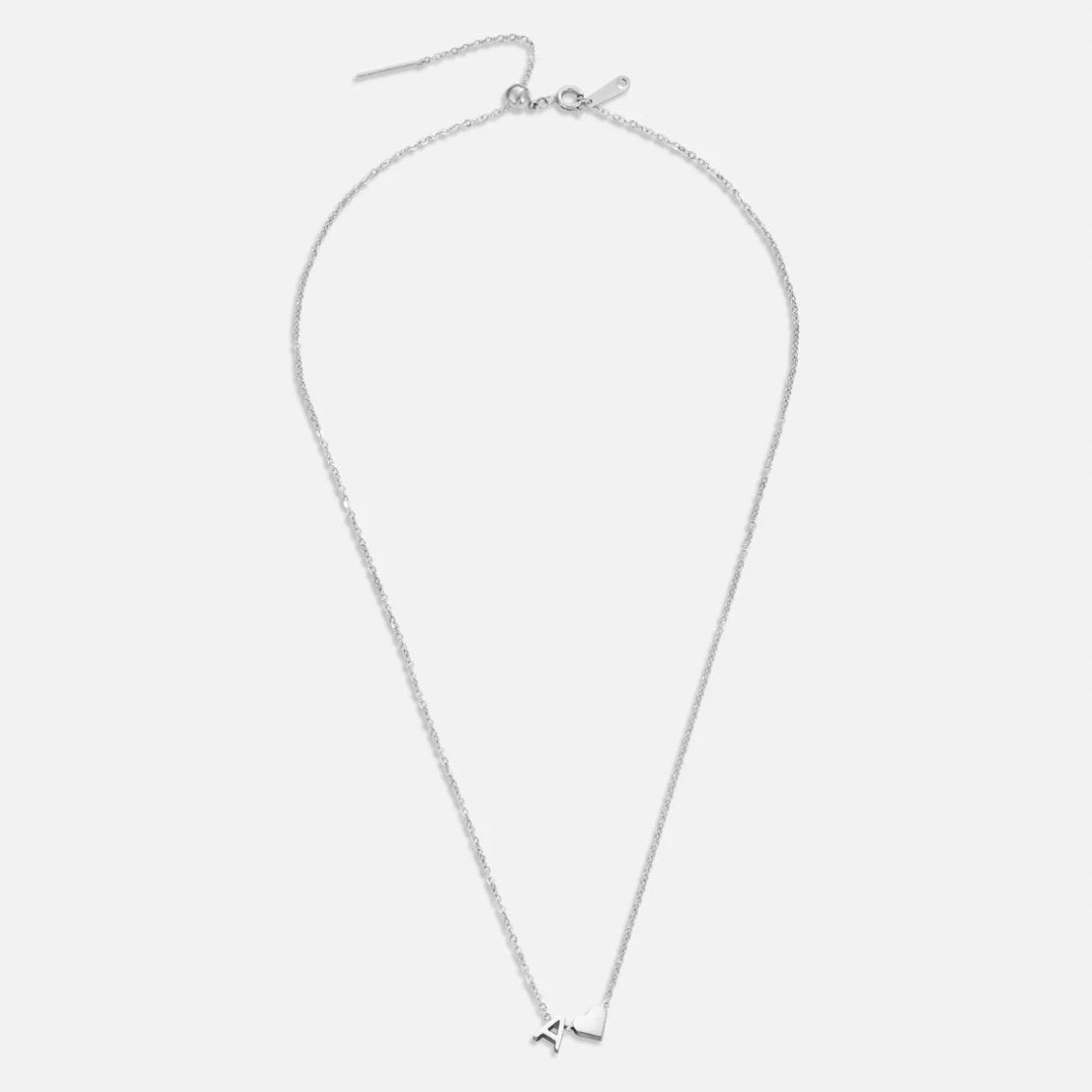 Collier Cœur & Initiale en Argent