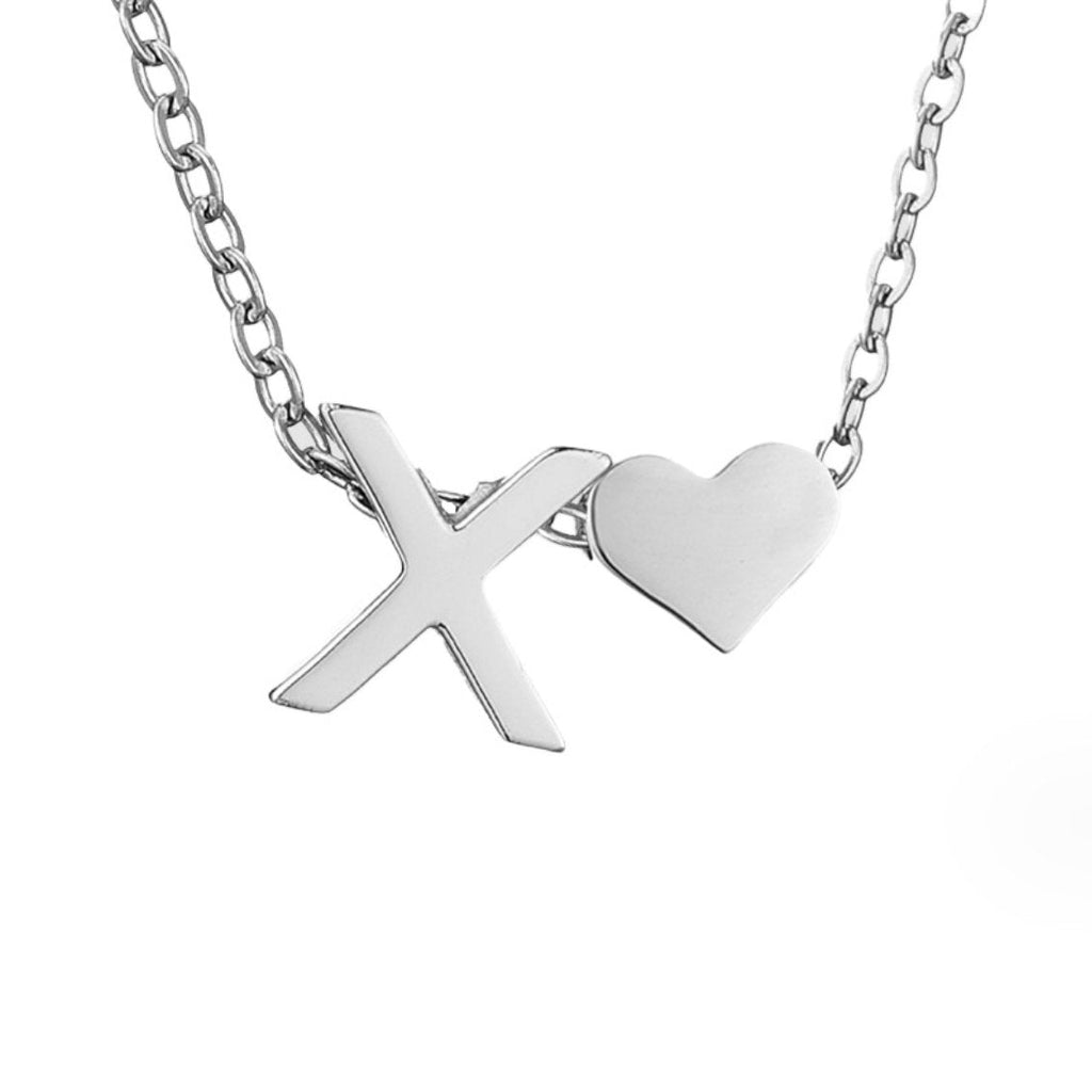 Collier Cœur & Initiale en Argent