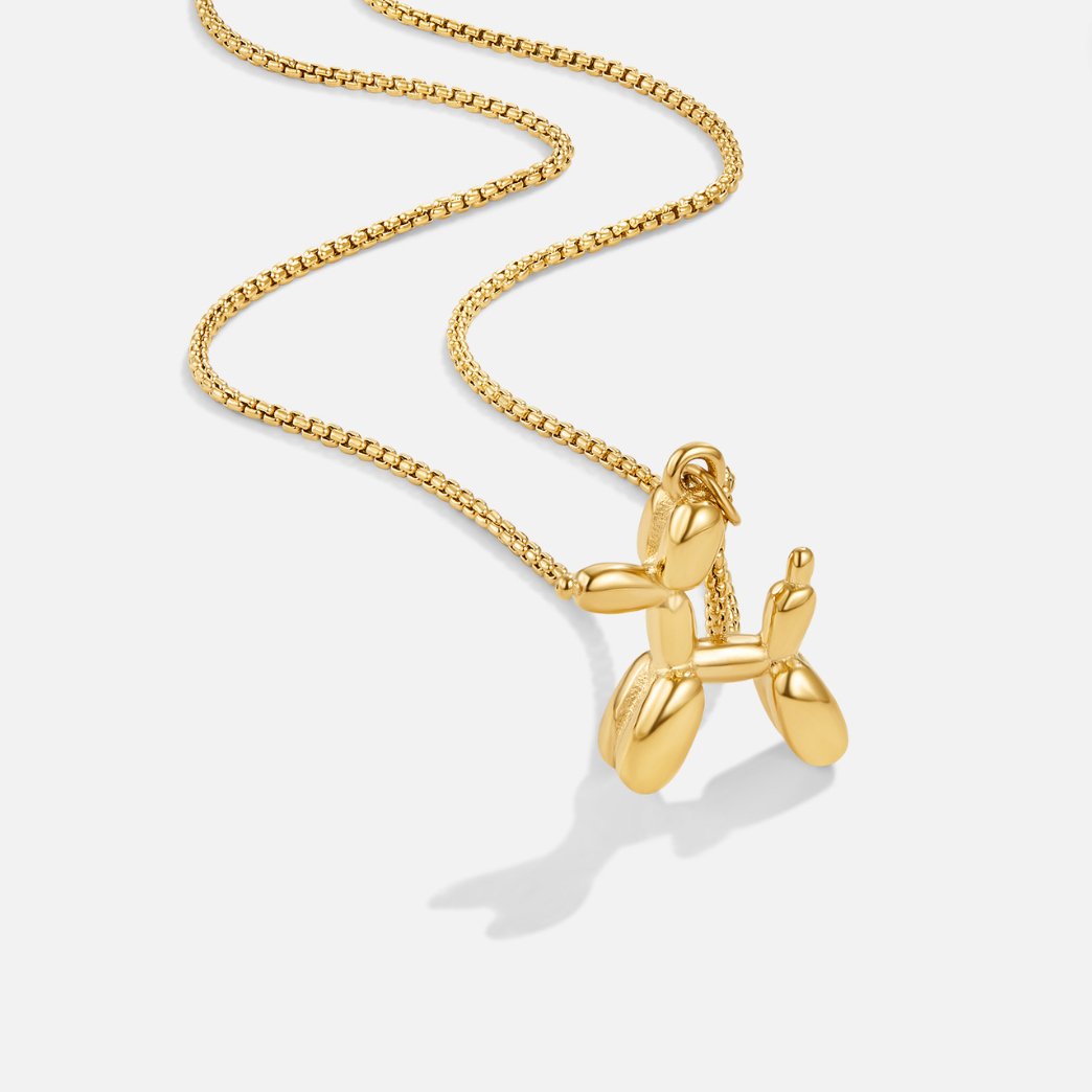 Collier animal en ballon doré