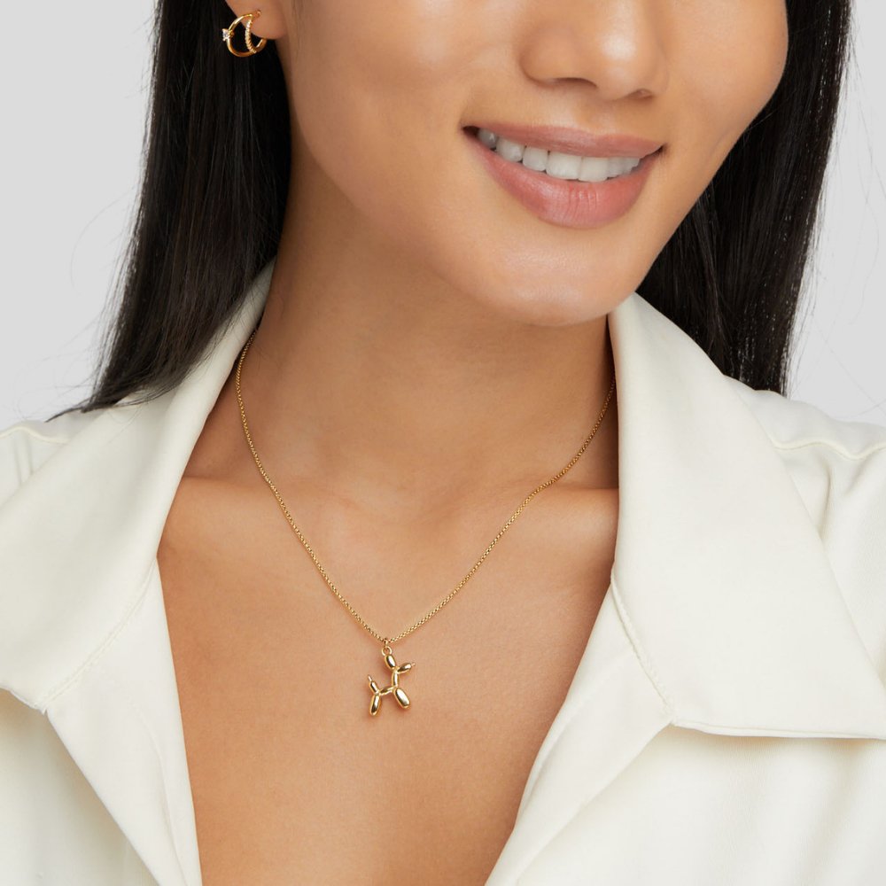 Collier animal en ballon doré