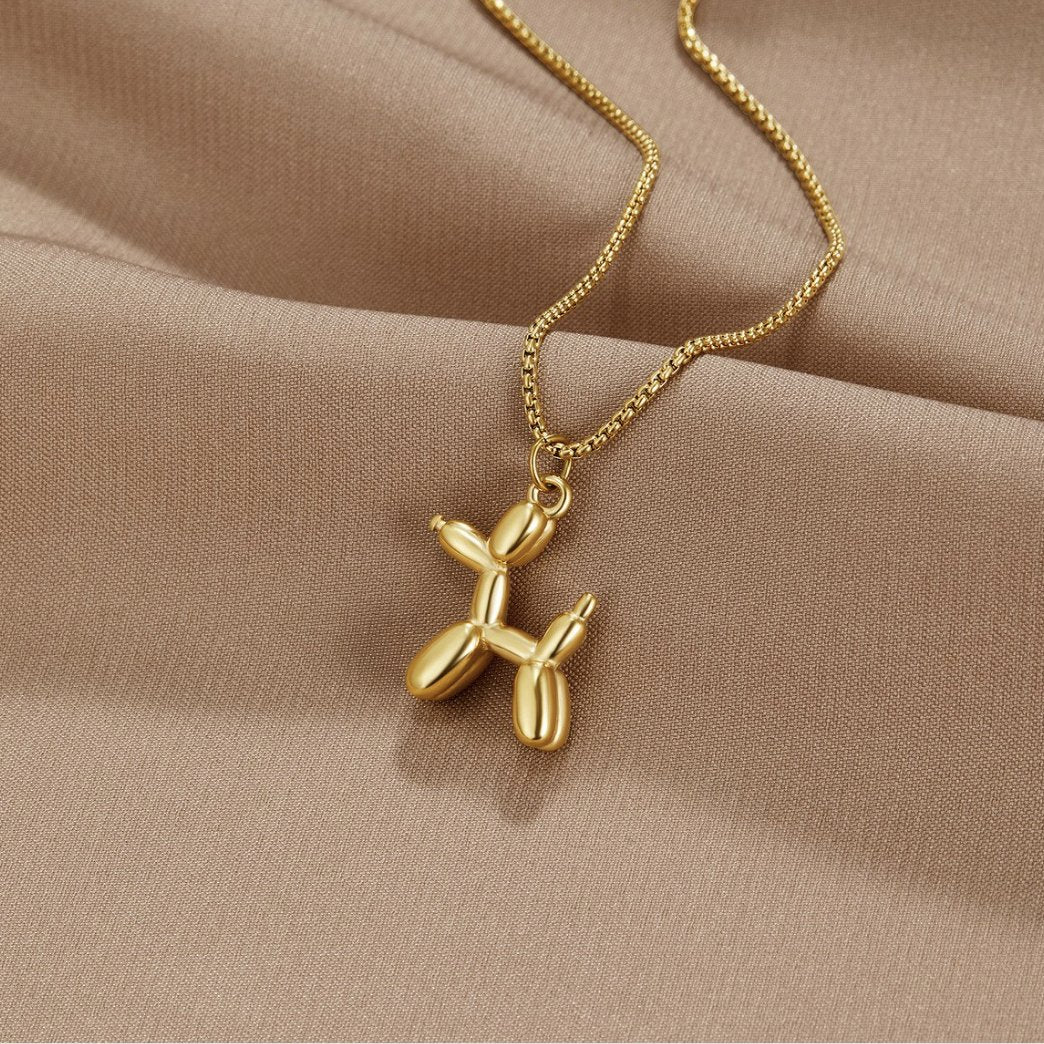 Collier animal en ballon doré