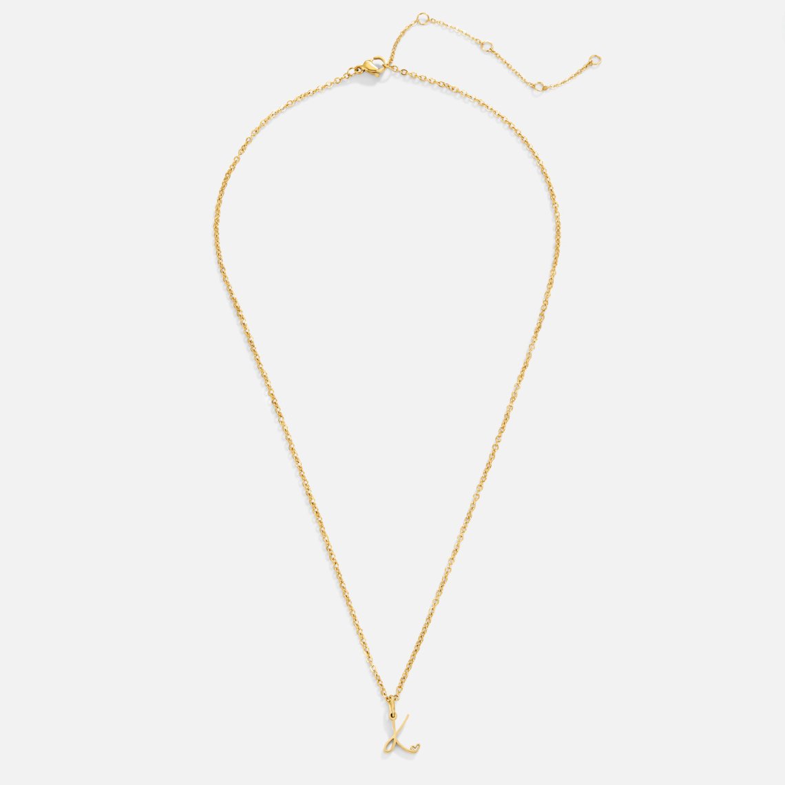 Collier cœur lettre or
