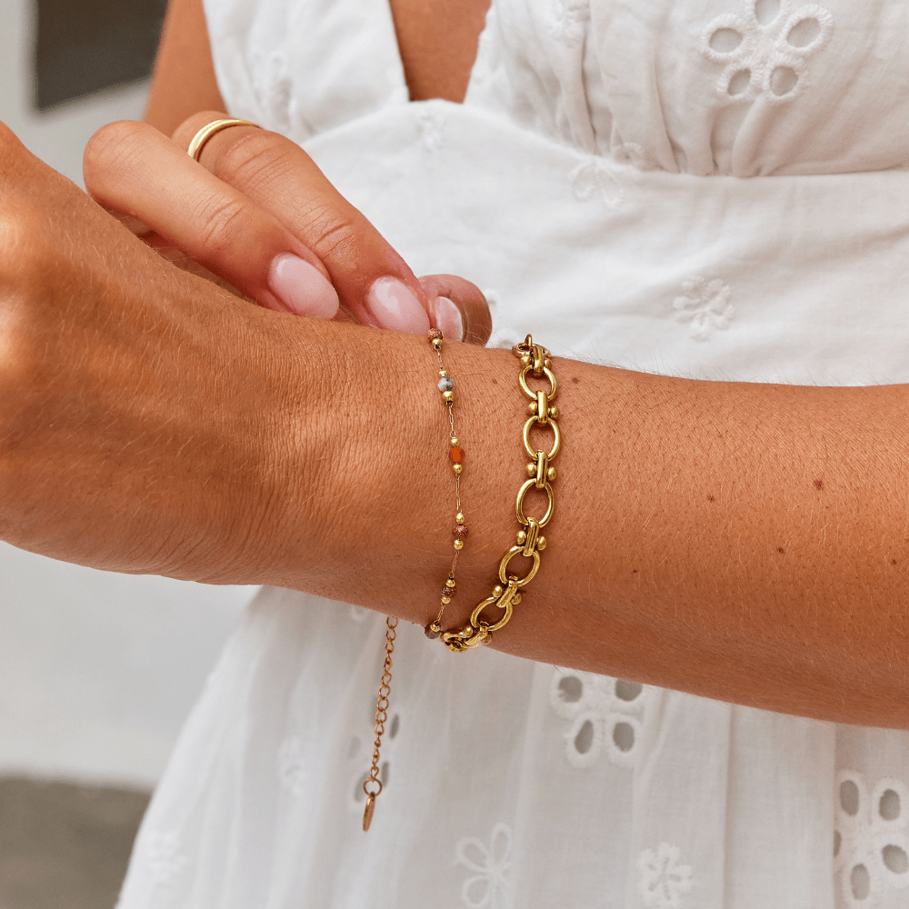 Bracelet chaîne maille forçat en or