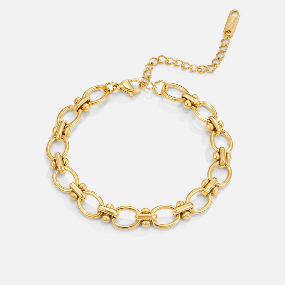 Bracelet chaîne maille forçat en or