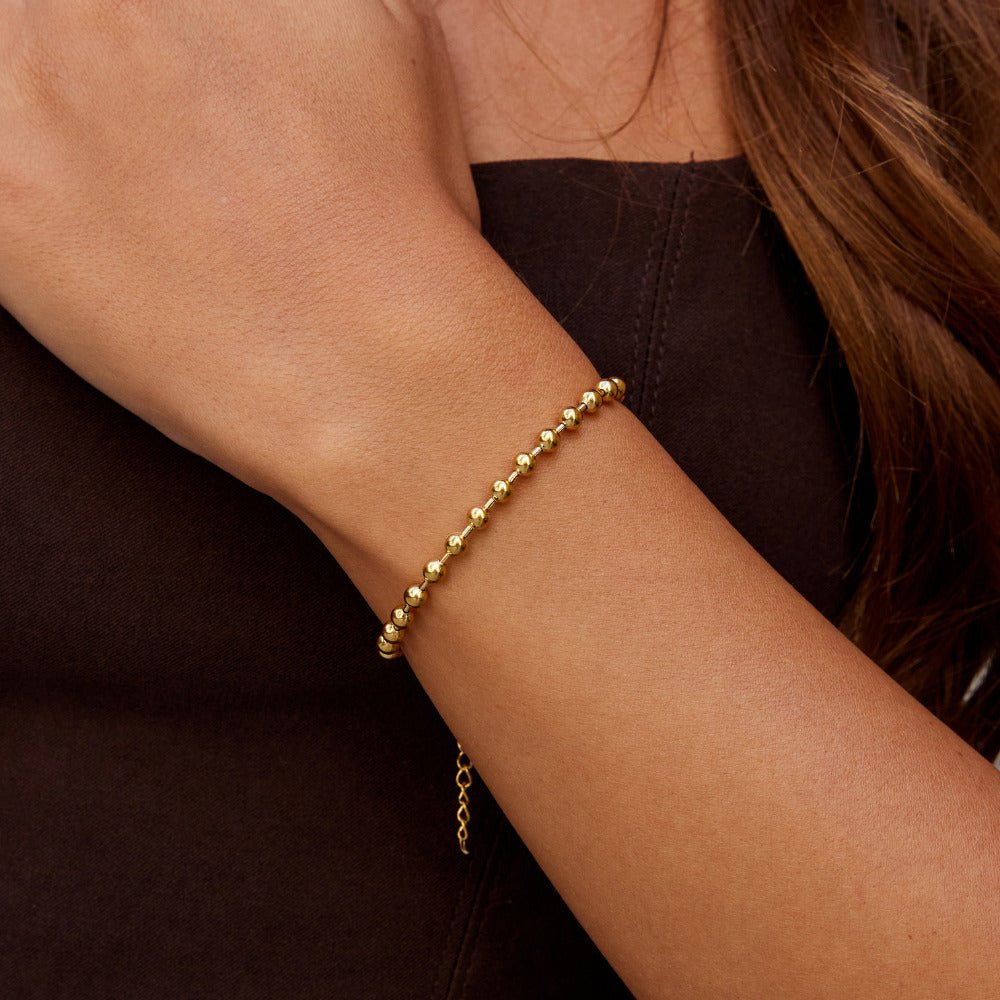 Bracelet perlé Elira doré
