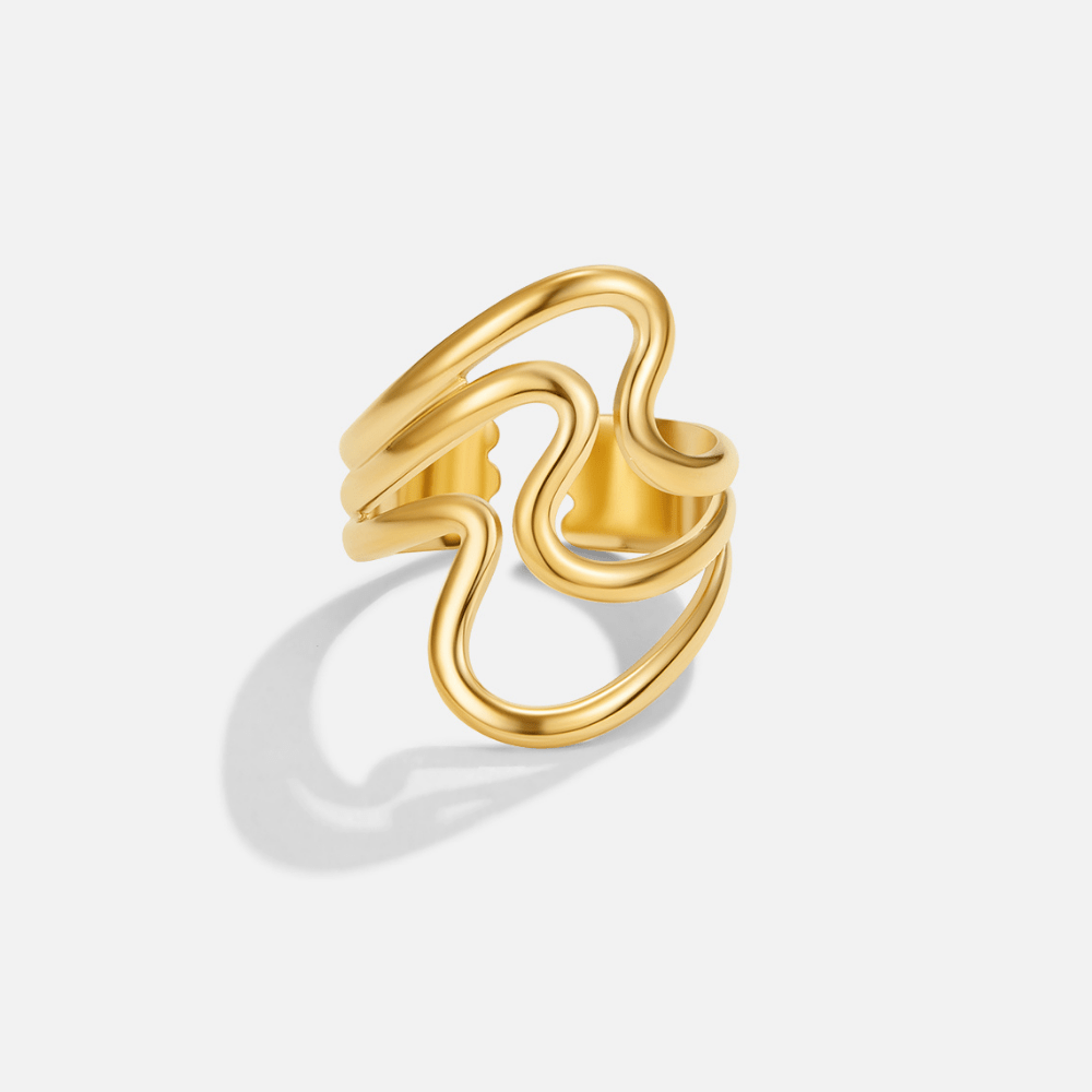 Bague enroulée Océan doré