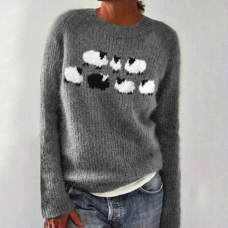 Lina | Pull Mignon avec des Moutons