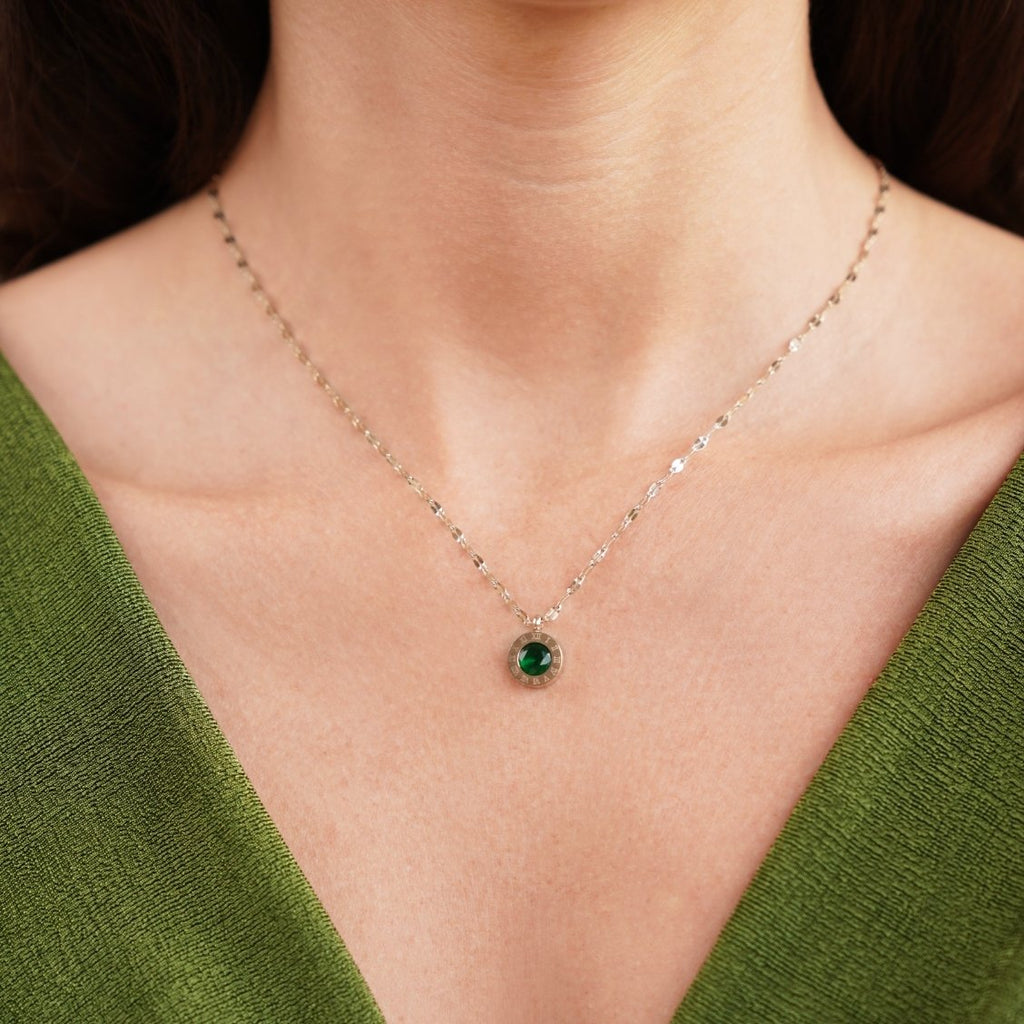 Collier en cristal vert