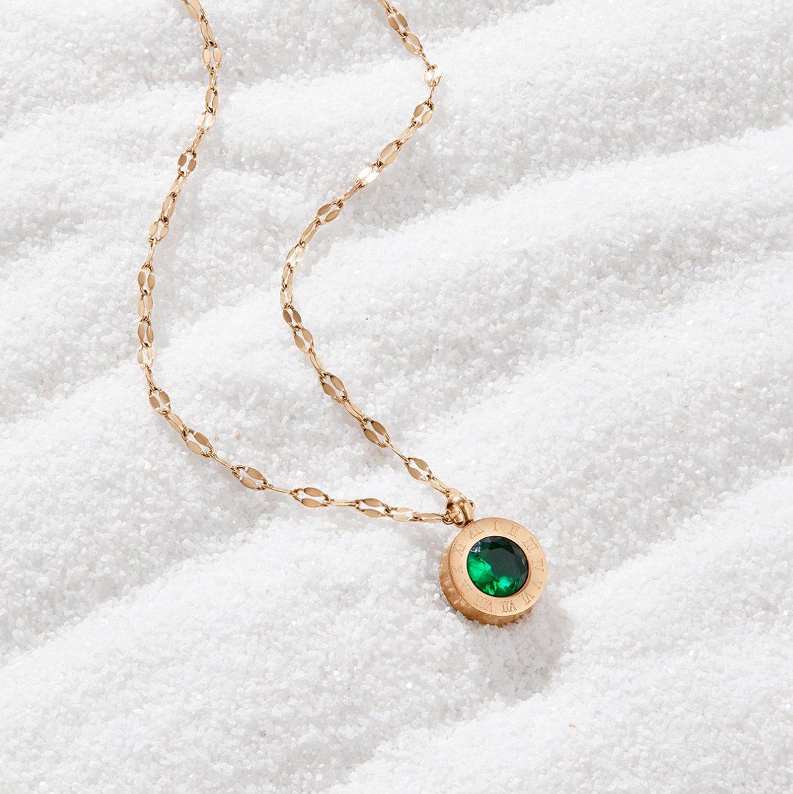 Collier en cristal vert
