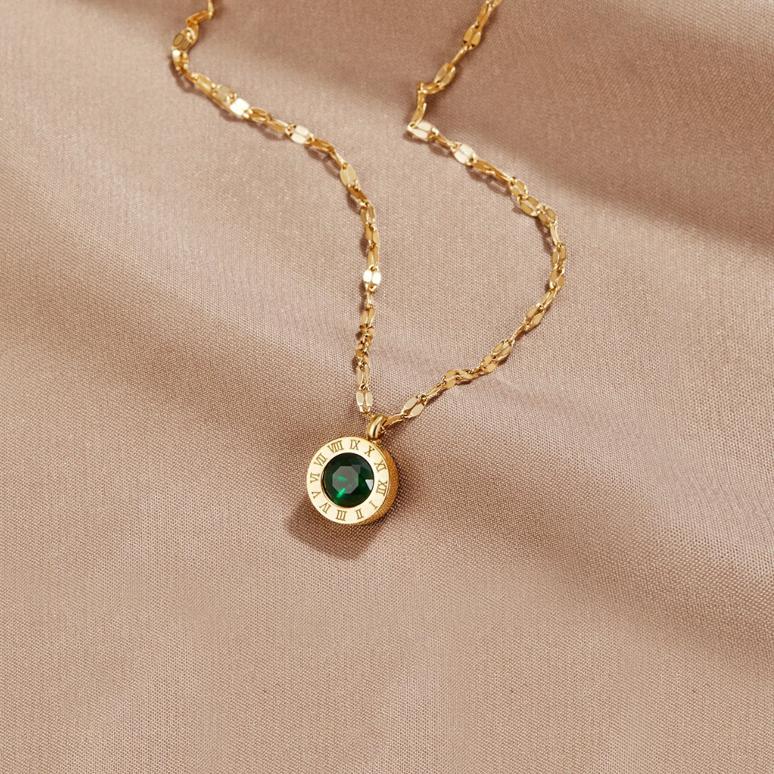 Collier en cristal vert